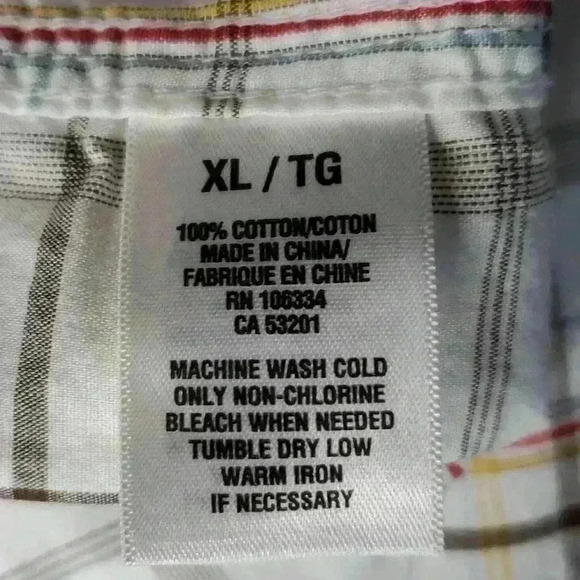 Y2K Aeropostale Vintage Fit Short Sleeved Plaid Button Up Shirt sz XL - Picture 9 of 9